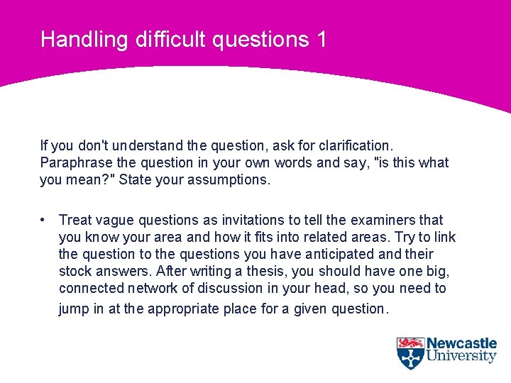 Preparing for a Successful Viva Dr Sue Pattison