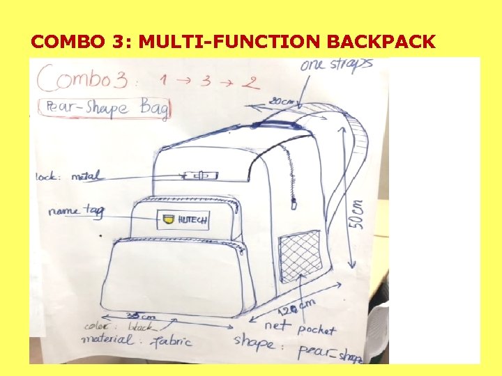 COMBO 3: MULTI-FUNCTION BACKPACK 