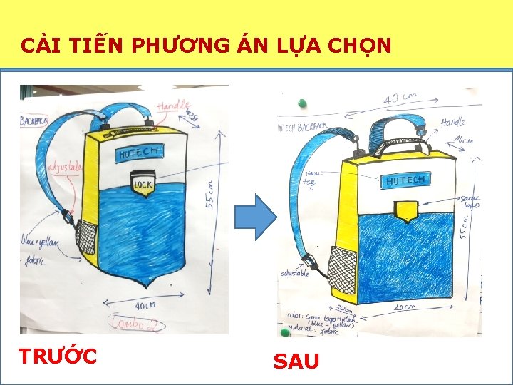 CẢI TIẾN PHƯƠNG ÁN LỰA CHỌN TRƯỚC SAU 