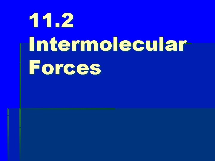 11. 2 Intermolecular Forces 