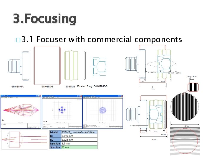 3. Focusing � 3. 1 Focuser with commercial components 
