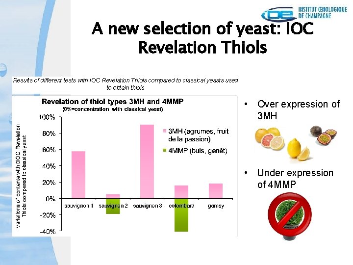 A new selection of yeast: IOC Revelation Thiols Results of different tests with IOC