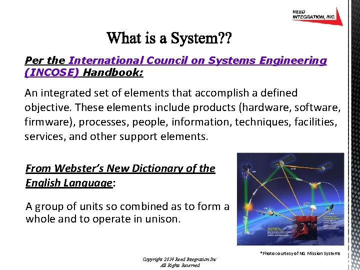 A Complete Approach to Systems Engineering Becky Reed