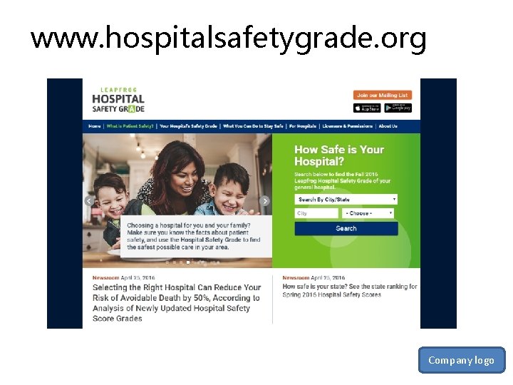 www. hospitalsafetygrade. org Company logo 