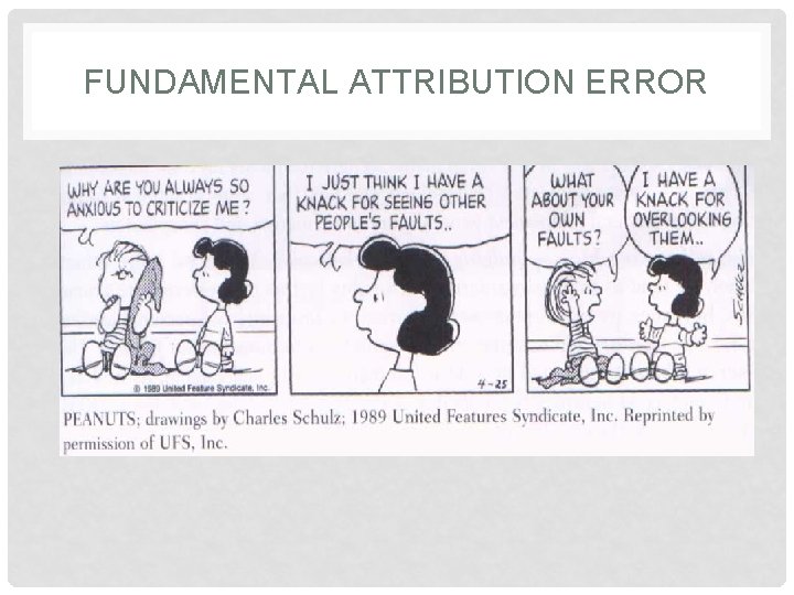 FUNDAMENTAL ATTRIBUTION ERROR 