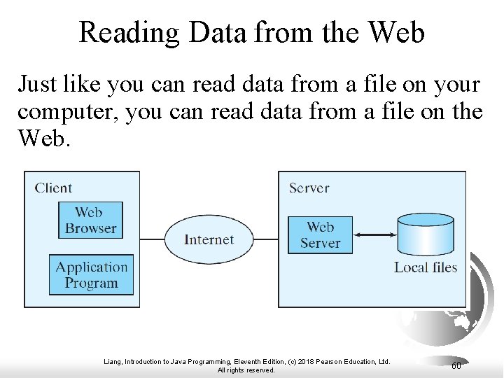 Reading Data from the Web Just like you can read data from a file