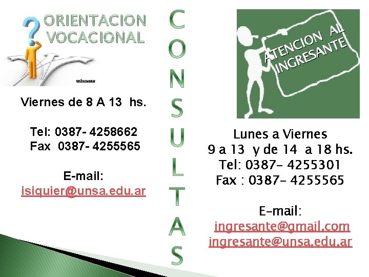 ORIENTACION VOCACIONAL AL N E O I C T N N E A AT ORIENTACION VOCACIONAL AL N E O I C T N N E A AT