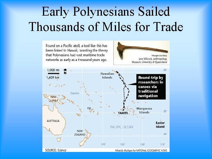 Early Polynesians Sailed Thousands of Miles for Trade 