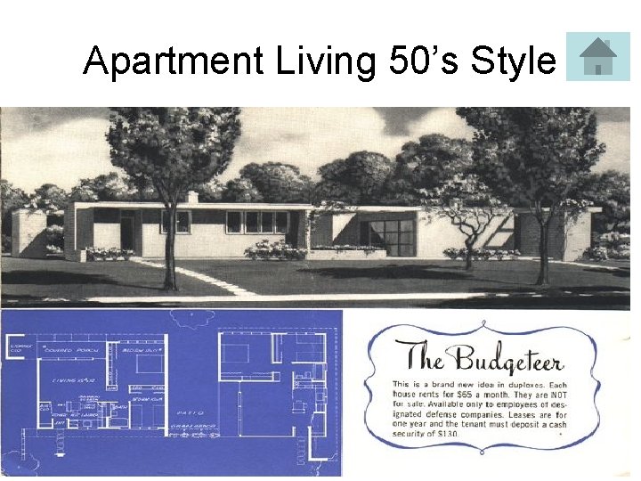 Apartment Living 50’s Style 