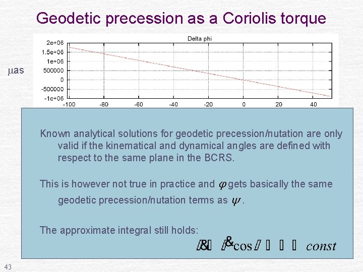 Geodetic precession as a Coriolis torque as Known analytical solutions for geodetic precession/nutation are