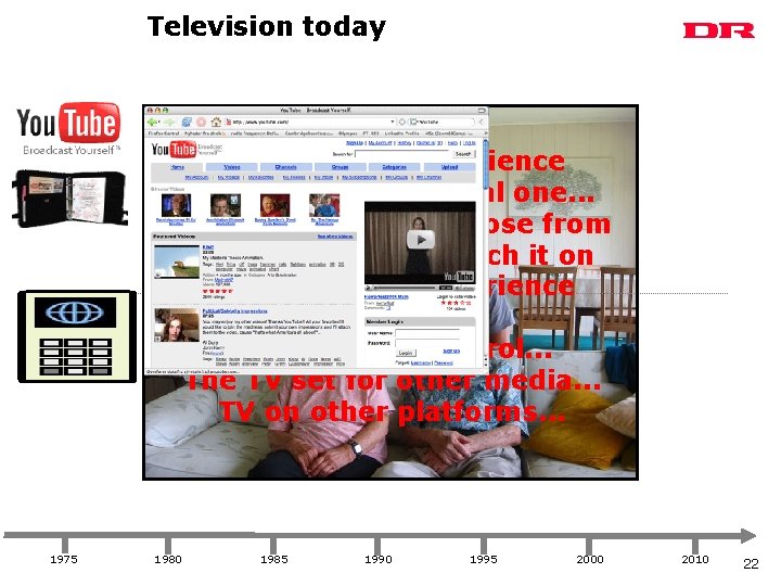 Television today 2008 Still a social experience But also an individual one. . .