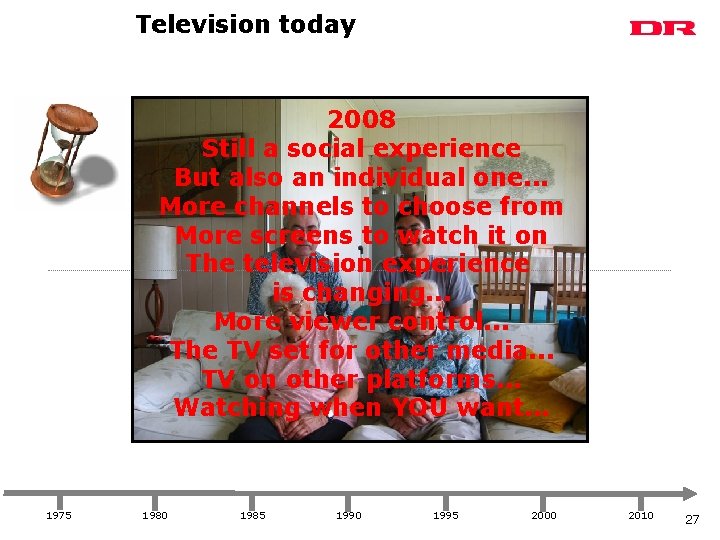 Television today 2008 Still a social experience But also an individual one. . .