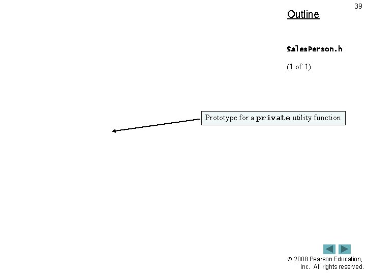 Outline 39 Sales. Person. h (1 of 1) Prototype for a private utility function