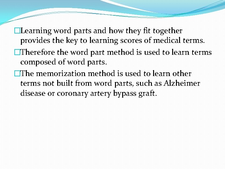 �Learning word parts and how they fit together provides the key to learning scores