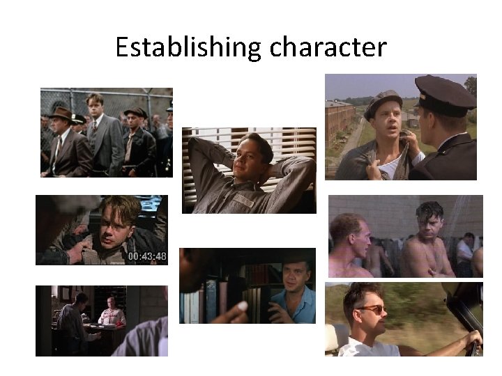 Establishing character 