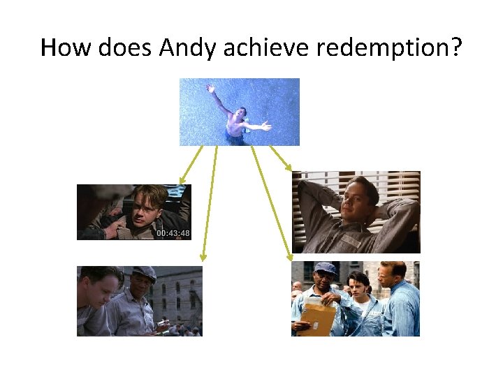 How does Andy achieve redemption? 