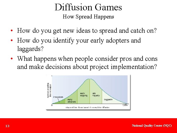 Diffusion Games How Spread Happens • How do you get new ideas to spread