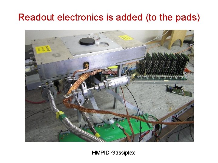 Readout electronics is added (to the pads) HMPID Gassiplex 