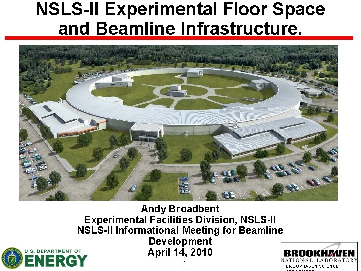 NSLS-II Experimental Floor Space and Beamline Infrastructure. Andy Broadbent Experimental Facilities Division, NSLS-II Informational