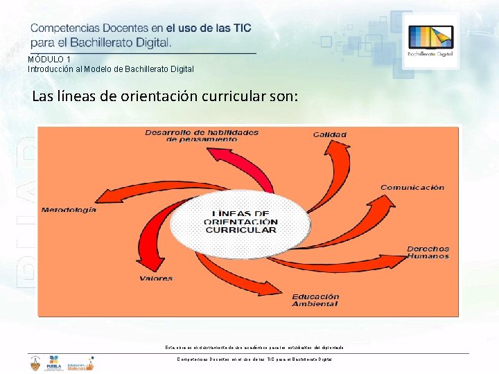 MÓDULO 1 Introducción al Modelo de Bachillerato Digital Las líneas de orientación curricular son: