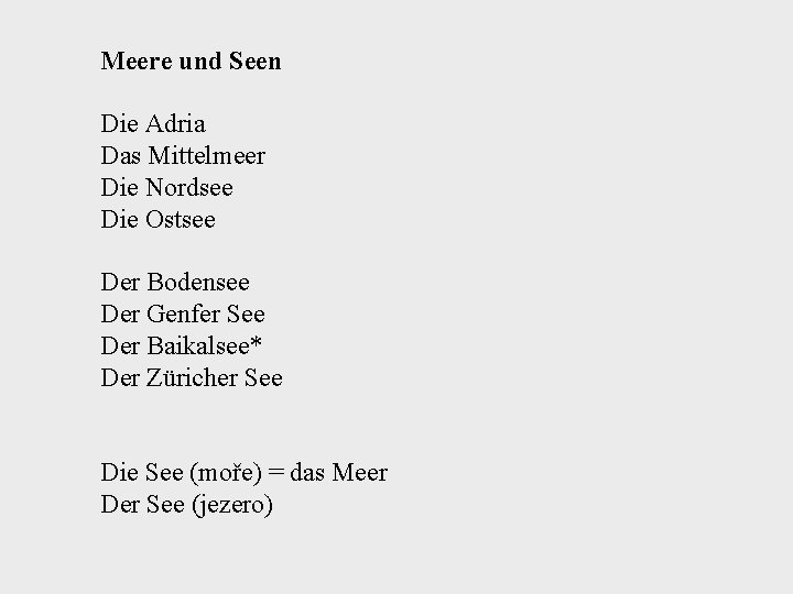 Meere und Seen Die Adria Das Mittelmeer Die Nordsee Die Ostsee Der Bodensee Der