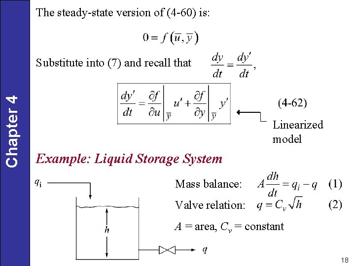 The steady-state version of (4 -60) is: Chapter 4 Substitute into (7) and recall