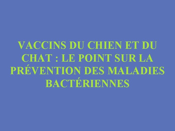 VACCINS DU CHIEN ET DU CHAT : LE POINT SUR LA PRÉVENTION DES MALADIES