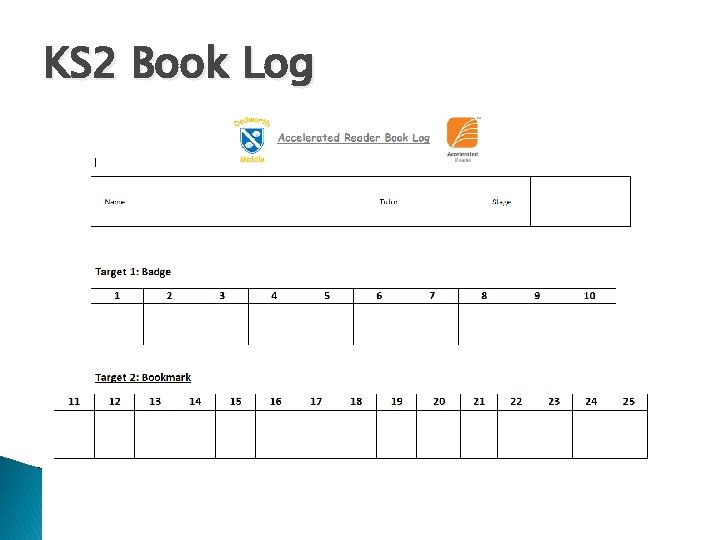 KS 2 Book Log 