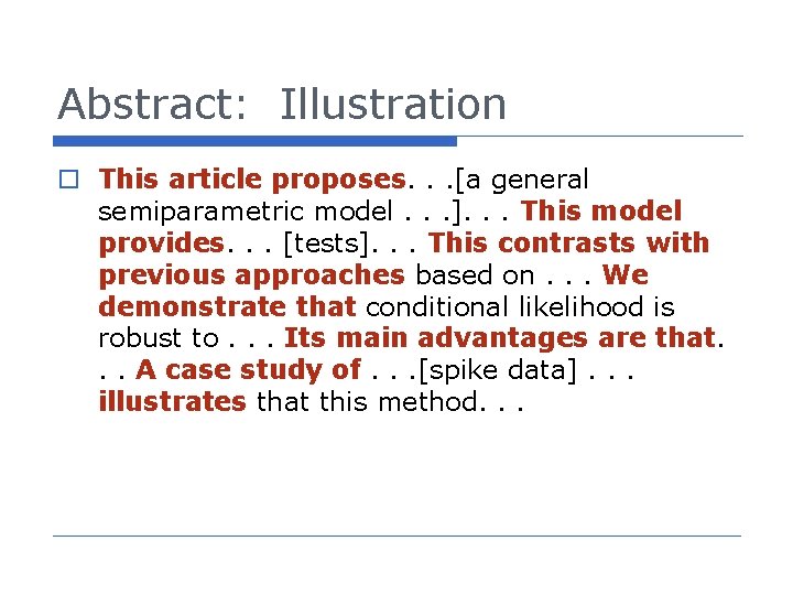 Abstract: Illustration o This article proposes. . . [a general semiparametric model. . .