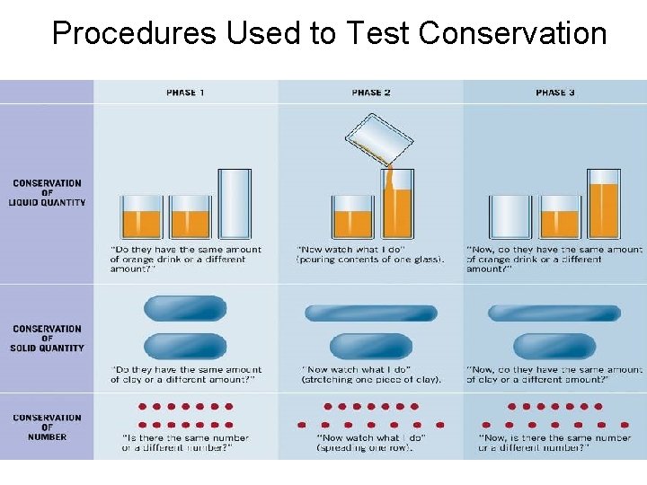 Procedures Used to Test Conservation 33 