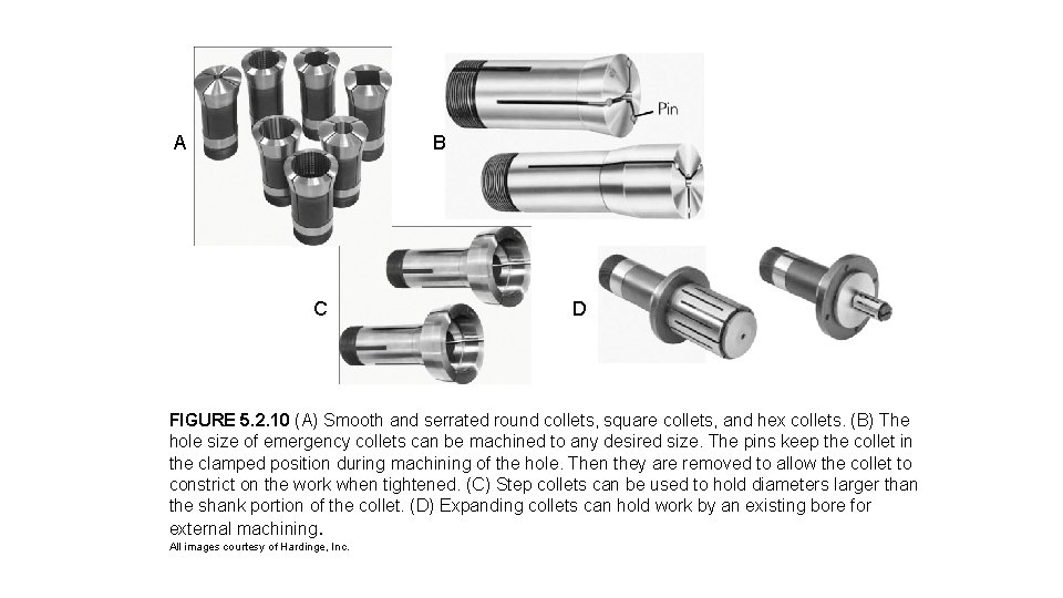 A B C D FIGURE 5. 2. 10 (A) Smooth and serrated round collets, A B C D FIGURE 5. 2. 10 (A) Smooth and serrated round collets,