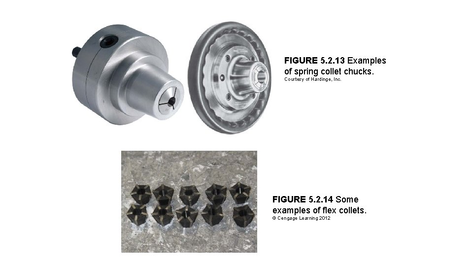 FIGURE 5. 2. 13 Examples of spring collet chucks. Courtesy of Hardinge, Inc. FIGURE FIGURE 5. 2. 13 Examples of spring collet chucks. Courtesy of Hardinge, Inc. FIGURE
