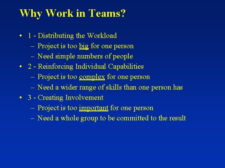 Building an Effective Team Reference B OKeefe TEAMWORKS