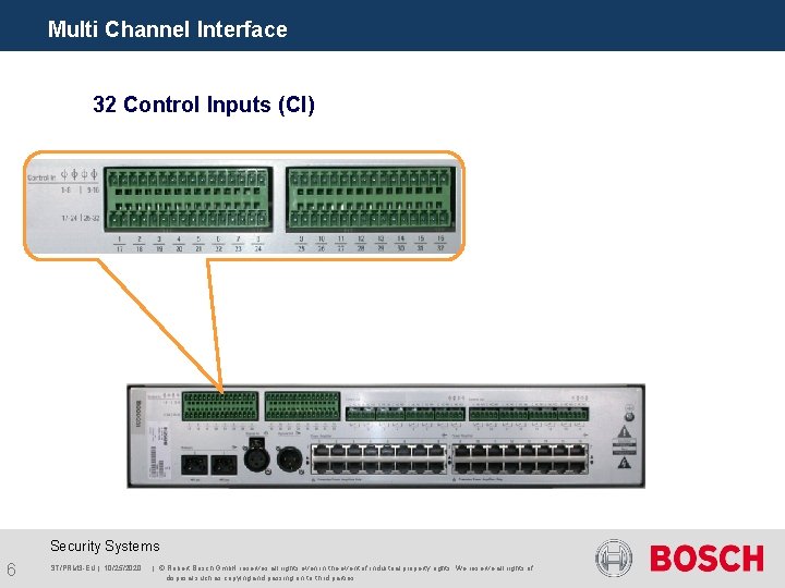 Multi Channel Interface 32 Control Inputs (CI) Security Systems 6 ST/PRM 3 -EU |