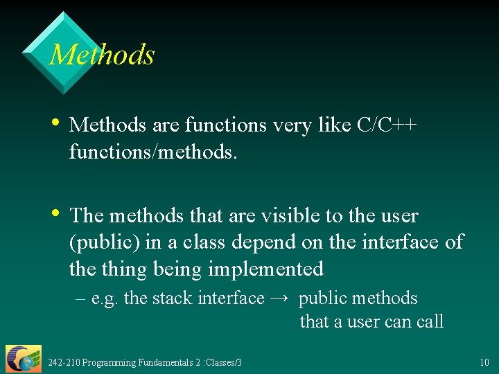 242 210 F II 3 Classes and Objects