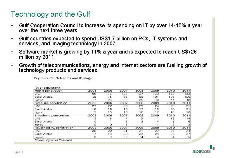 Technology and the Gulf • Gulf Cooperation Council to increase its spending on IT
