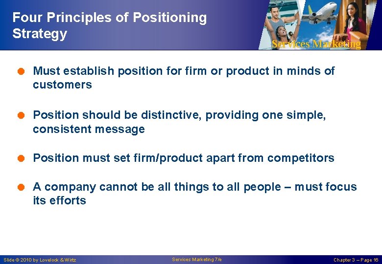 Four Principles of Positioning Strategy Services Marketing = Must establish position for firm or Four Principles of Positioning Strategy Services Marketing = Must establish position for firm or