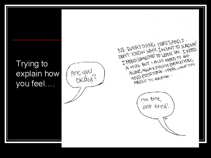 Trying to explain how you feel…. 