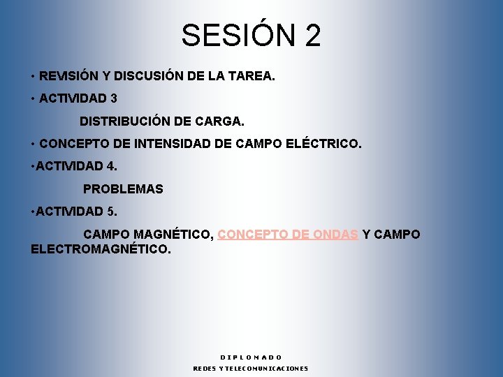 SESIÓN 2 • REVISIÓN Y DISCUSIÓN DE LA TAREA. • ACTIVIDAD 3 DISTRIBUCIÓN DE SESIÓN 2 • REVISIÓN Y DISCUSIÓN DE LA TAREA. • ACTIVIDAD 3 DISTRIBUCIÓN DE