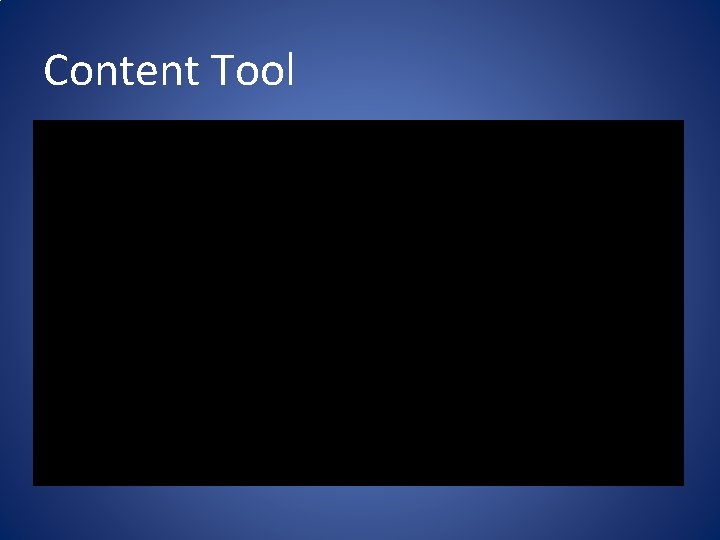 Content Tool 