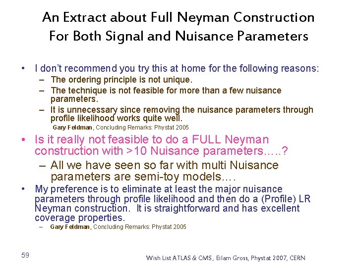 An Extract about Full Neyman Construction For Both Signal and Nuisance Parameters • I