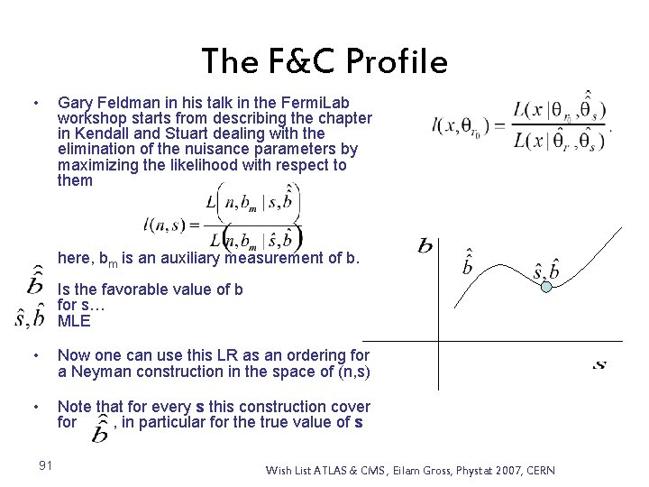 The F&C Profile • Gary Feldman in his talk in the Fermi. Lab workshop