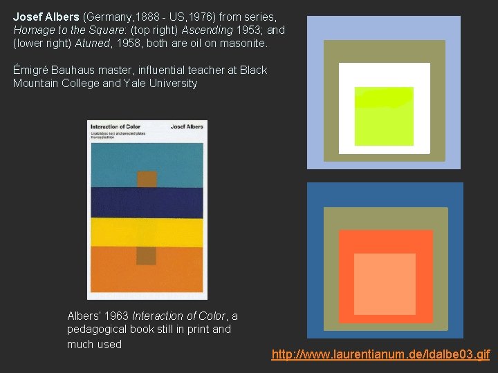 Josef Albers (Germany, 1888 - US, 1976) from series, Homage to the Square: (top