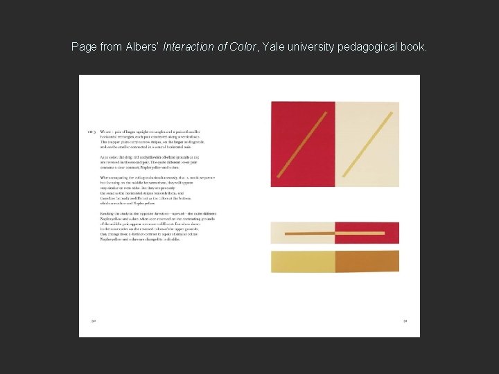 Page from Albers’ Interaction of Color, Yale university pedagogical book. 