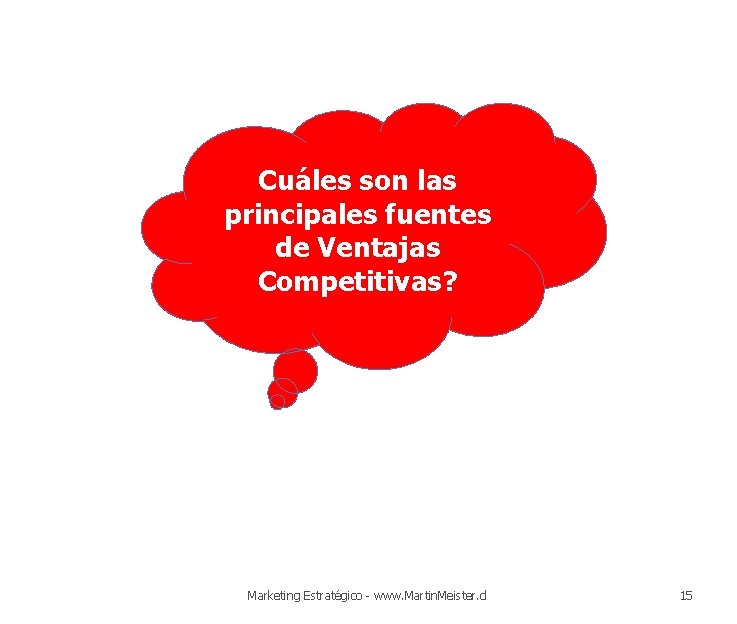 Cuáles son las principales fuentes de Ventajas Competitivas? Marketing Estratégico - www. Martin. Meister.