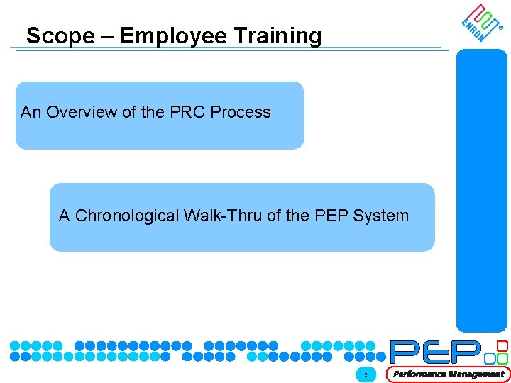 Scope – Employee Training ® An Overview of the PRC Process A Chronological Walk-Thru Scope – Employee Training ® An Overview of the PRC Process A Chronological Walk-Thru