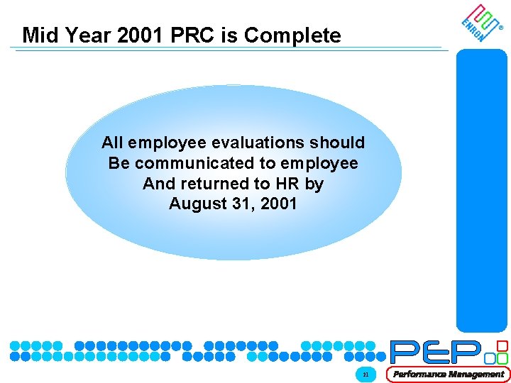 Mid Year 2001 PRC is Complete ® All employee evaluations should Be communicated to Mid Year 2001 PRC is Complete ® All employee evaluations should Be communicated to