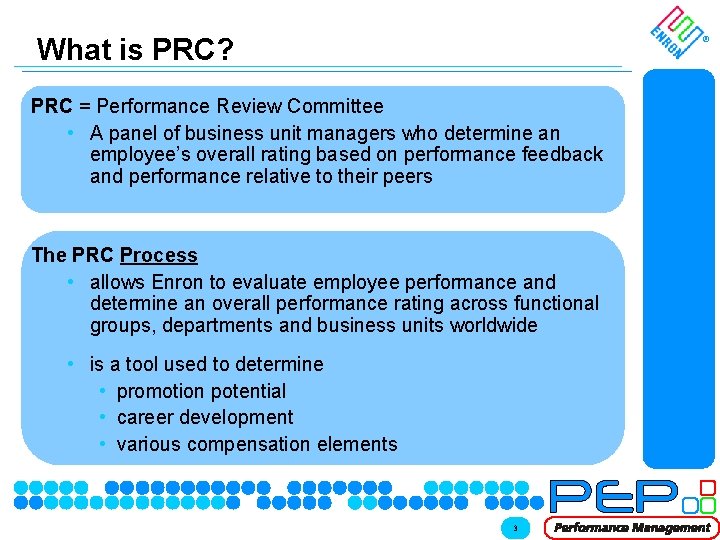 What is PRC? ® PRC = Performance Review Committee • A panel of business What is PRC? ® PRC = Performance Review Committee • A panel of business