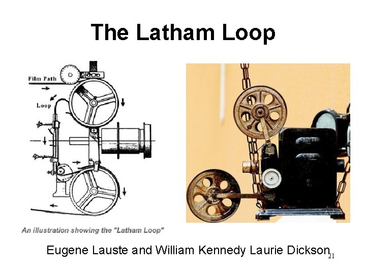 The Latham Loop Eugene Lauste and William Kennedy Laurie Dickson 21 