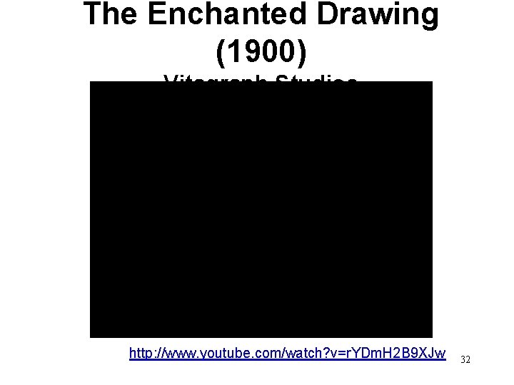 The Enchanted Drawing (1900) Vitagraph Studios http: //www. youtube. com/watch? v=r. YDm. H 2
